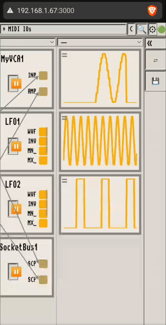 Our VCA is running, so many emotions! (see patch creation here)